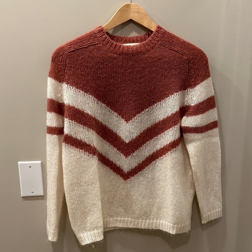 Sezane Chevron Stripe Sweater